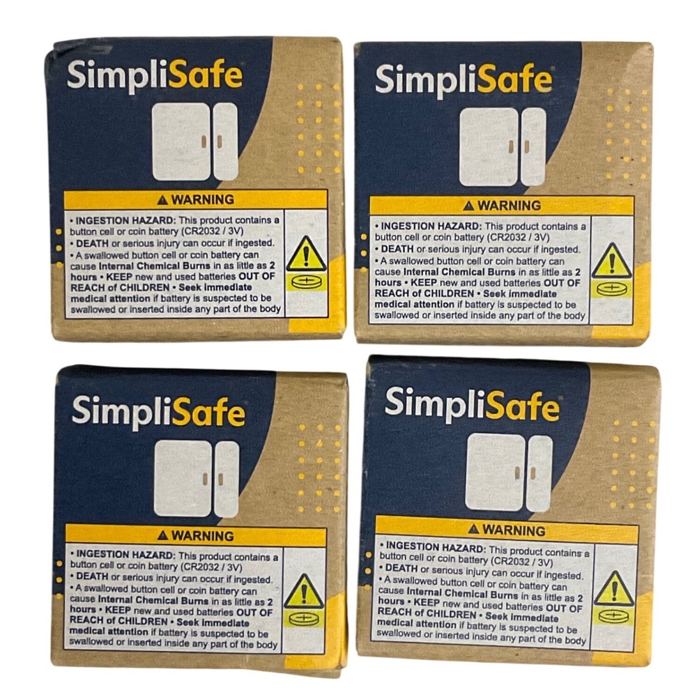 SimpliSafe Entry Sensor Home Security 4 Pack White